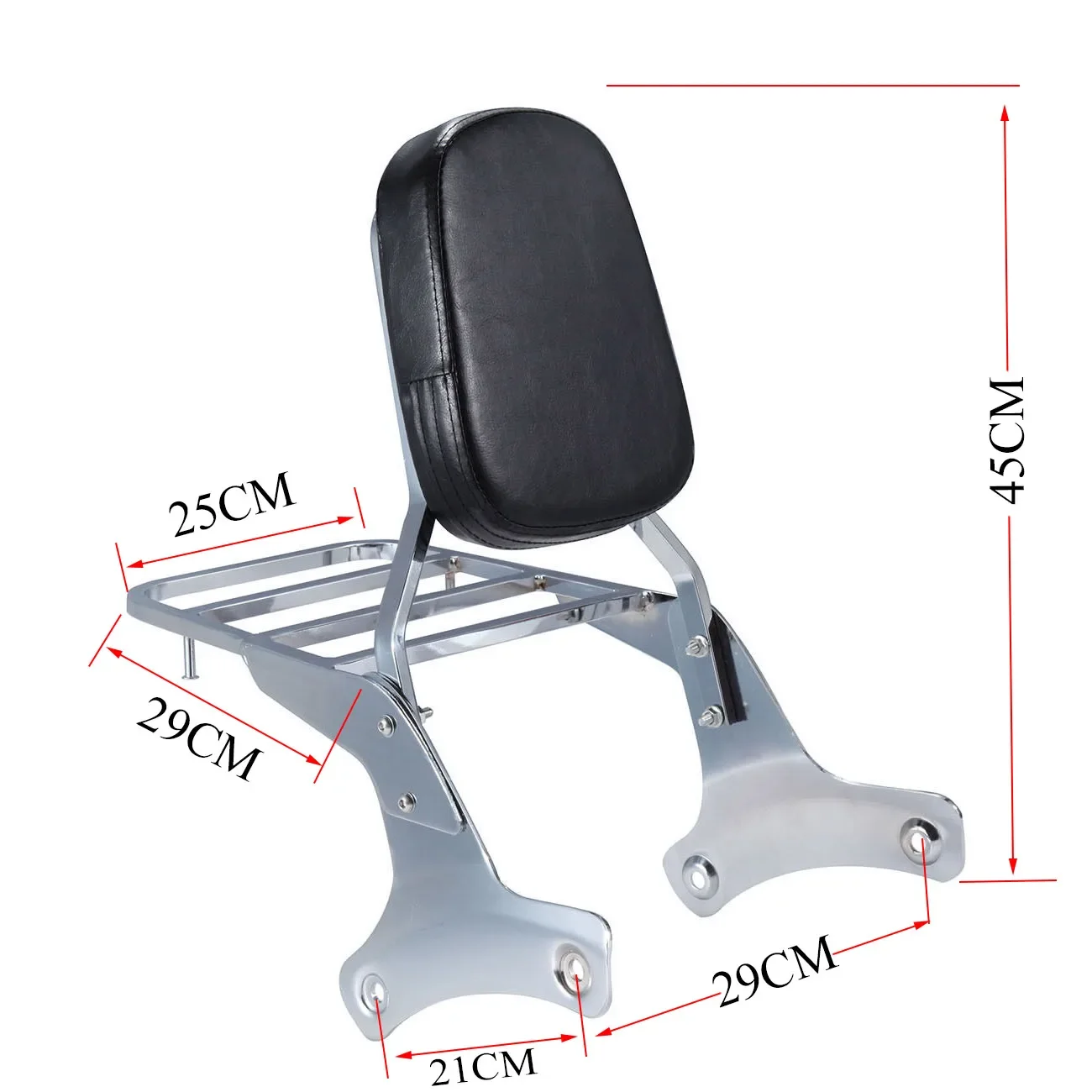 Новый мотоциклетный багажник со спинкой для Honda Shadow VT750 C2 RC44/VT400 1997 1998 1999 2000 2001 2002 2003