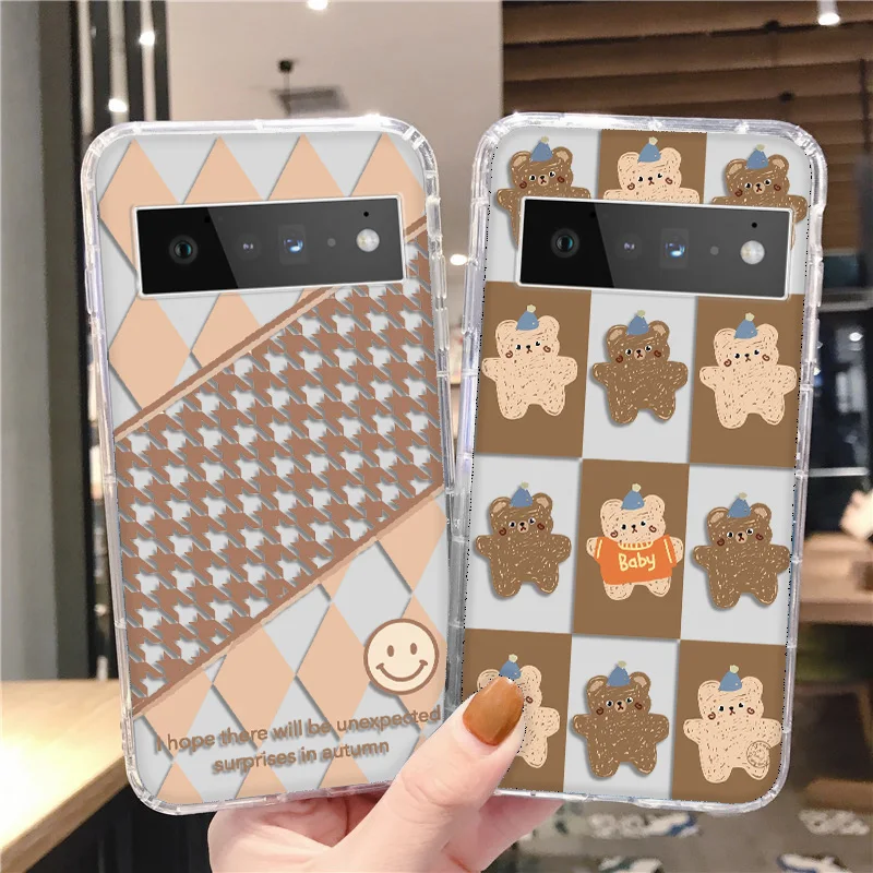 

Clear Phone Case For Google Pixel 6 Case Soft Transparent Cover Google Pixel 6 Pro Coque Cute Back Funda Silicon Shockproof Etui