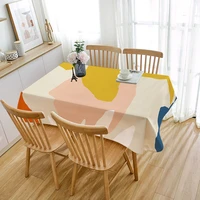 new contemporary graffiti pattern trendy tablecloths waterproof for dining table cushions home decor rectangular tablecloths