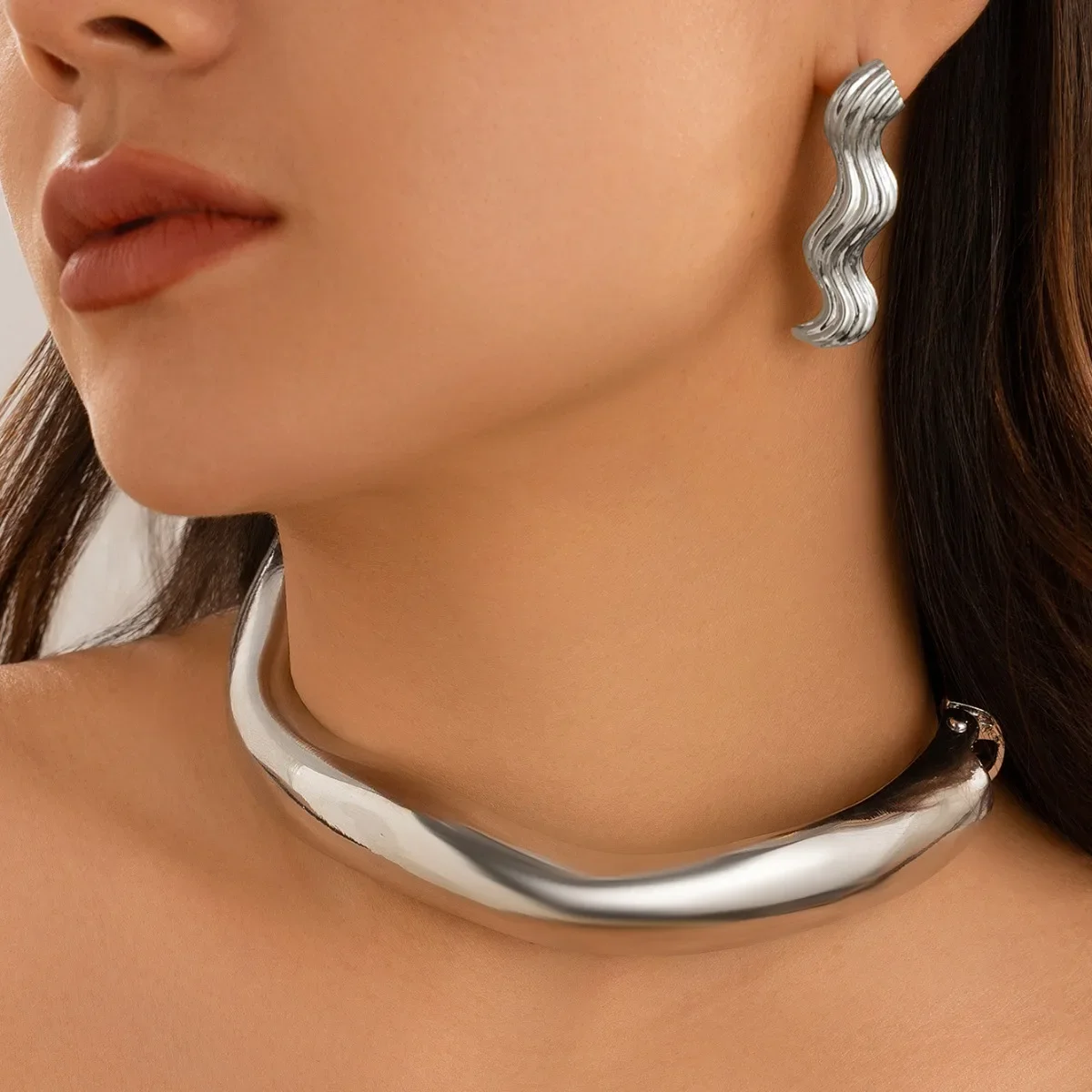 Винтажный складной волнистый плавящийся браслет для женщин дизайнерские