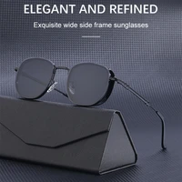 mens fashion trend polarized sunglasses alloy material metal anti radiation anti ultraviolet outdoor travel dating sunglasses