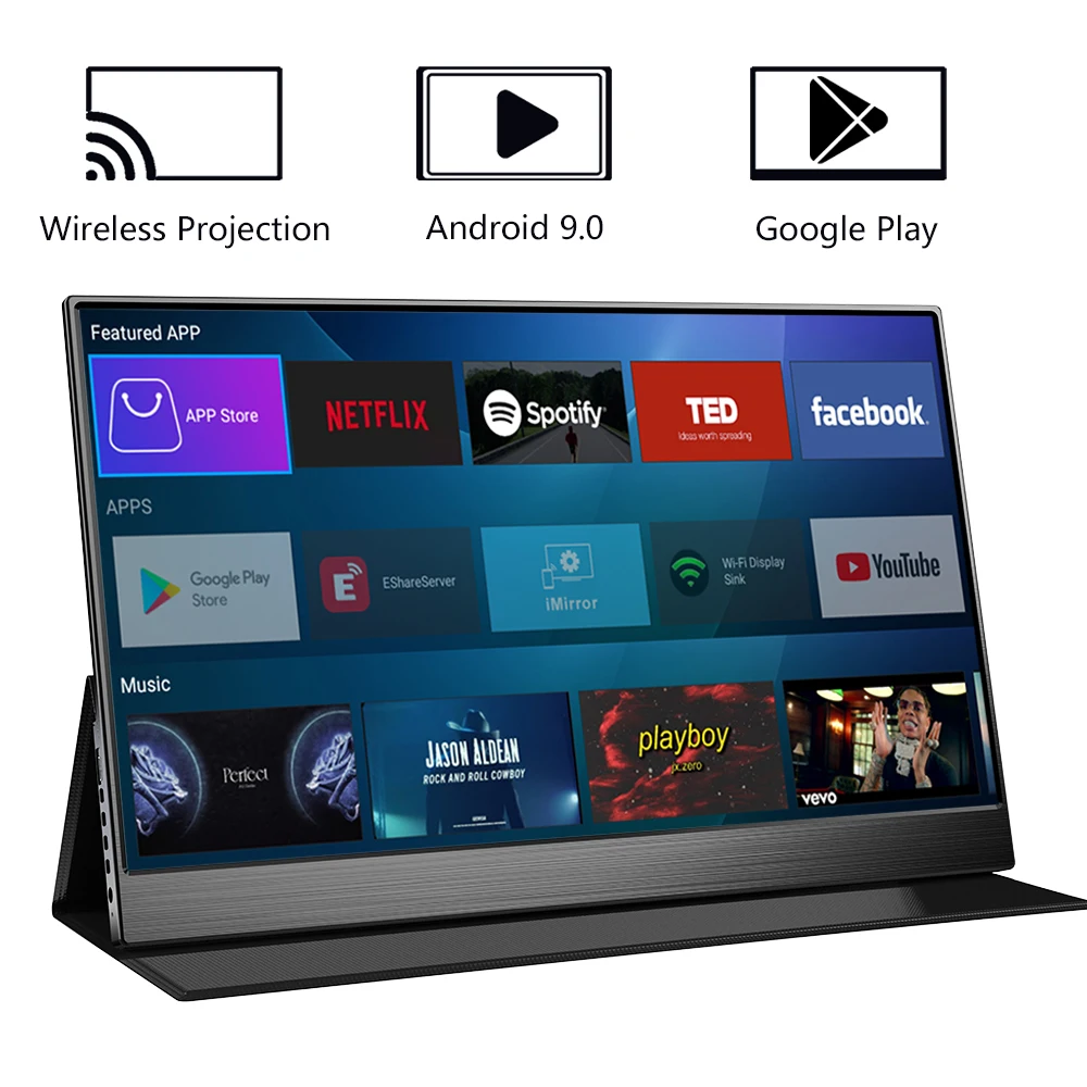 

.. 15,6 IPTV умный монитор APP Store Google Play Беспроводной проекционный портативный AirPlay Miracast DLNA USB C