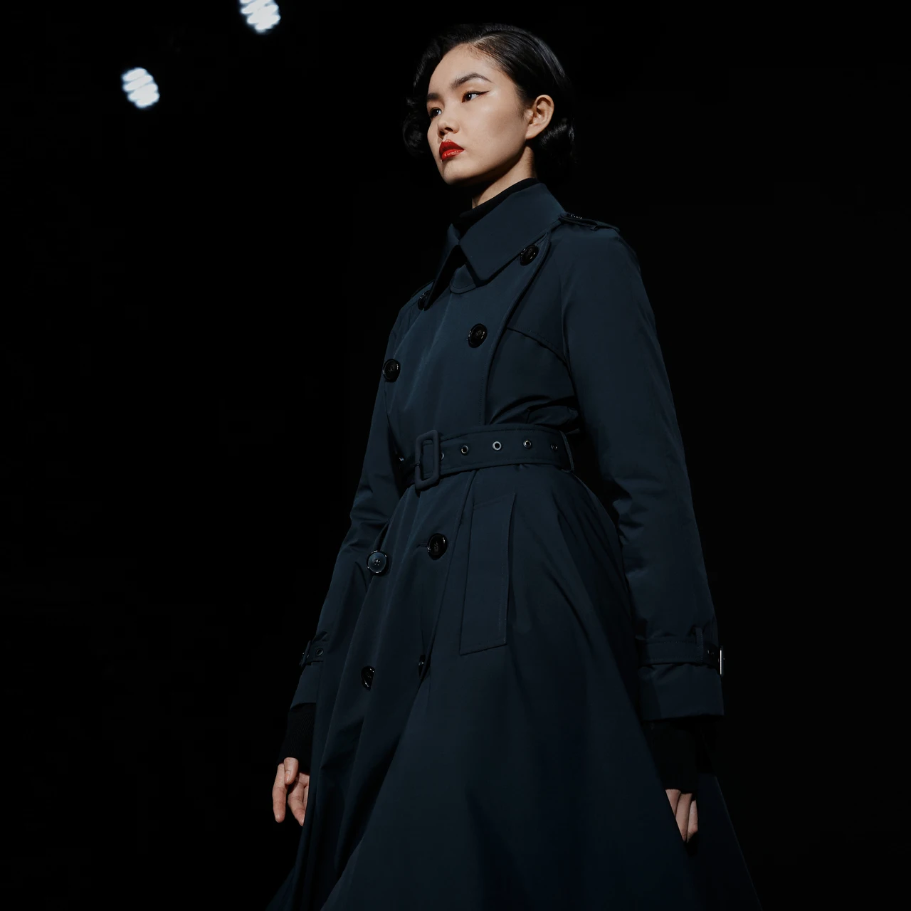 BOSIDENG пар шоу женщин гусиный пух куртка Тренч высокого качества теплый B00146254