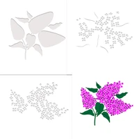2022 spring lilac floral patterns layering stencil diy craft paper greeting card scrapbooking coloring kids fun drawing molds