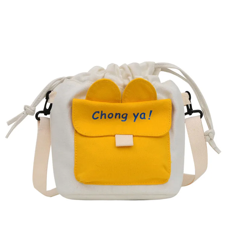 

Милая маленькая сумка, холщовая сумка-мессенджер, Женская Студенческая сумка-ведро через плечо