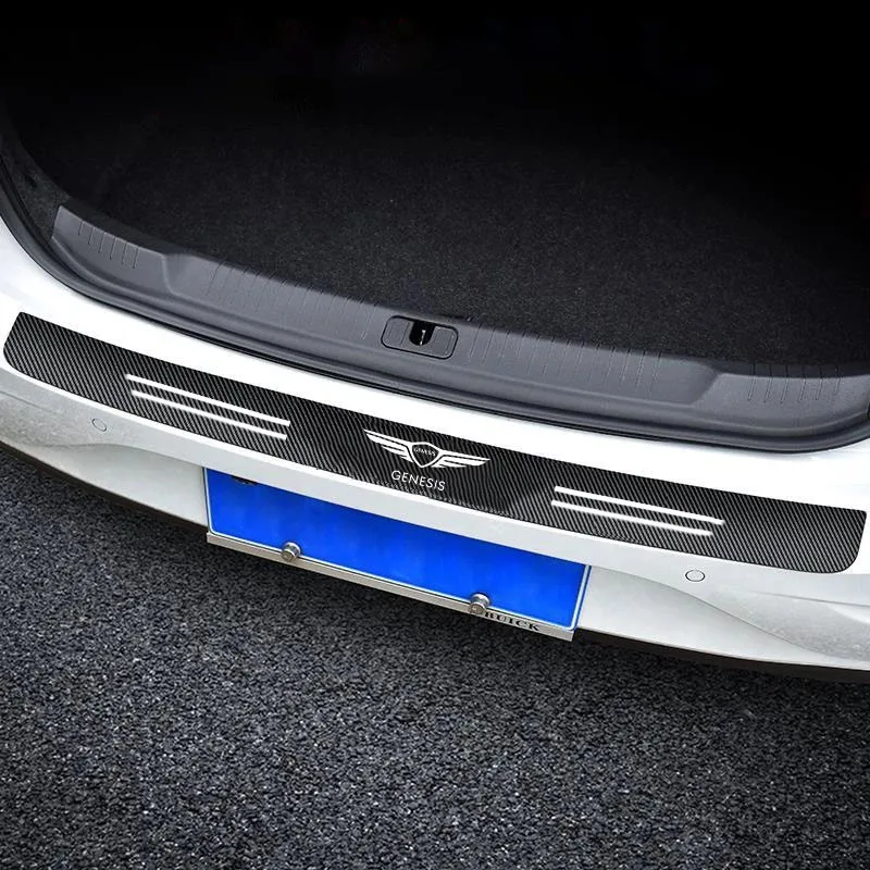 

Carbon Fiber Car Door Threshold Sticker Trunk Protective Strip for Genesis Coupe G80 G70 GV80 BH GH Car Accessories