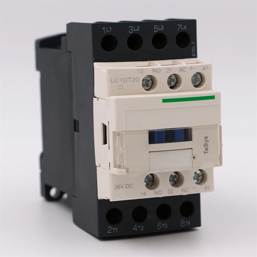 LC1DT20CL Электрический магнитный контактор постоянного тока 4P 4NO LC1-DT20CL 20A 36V Катушка