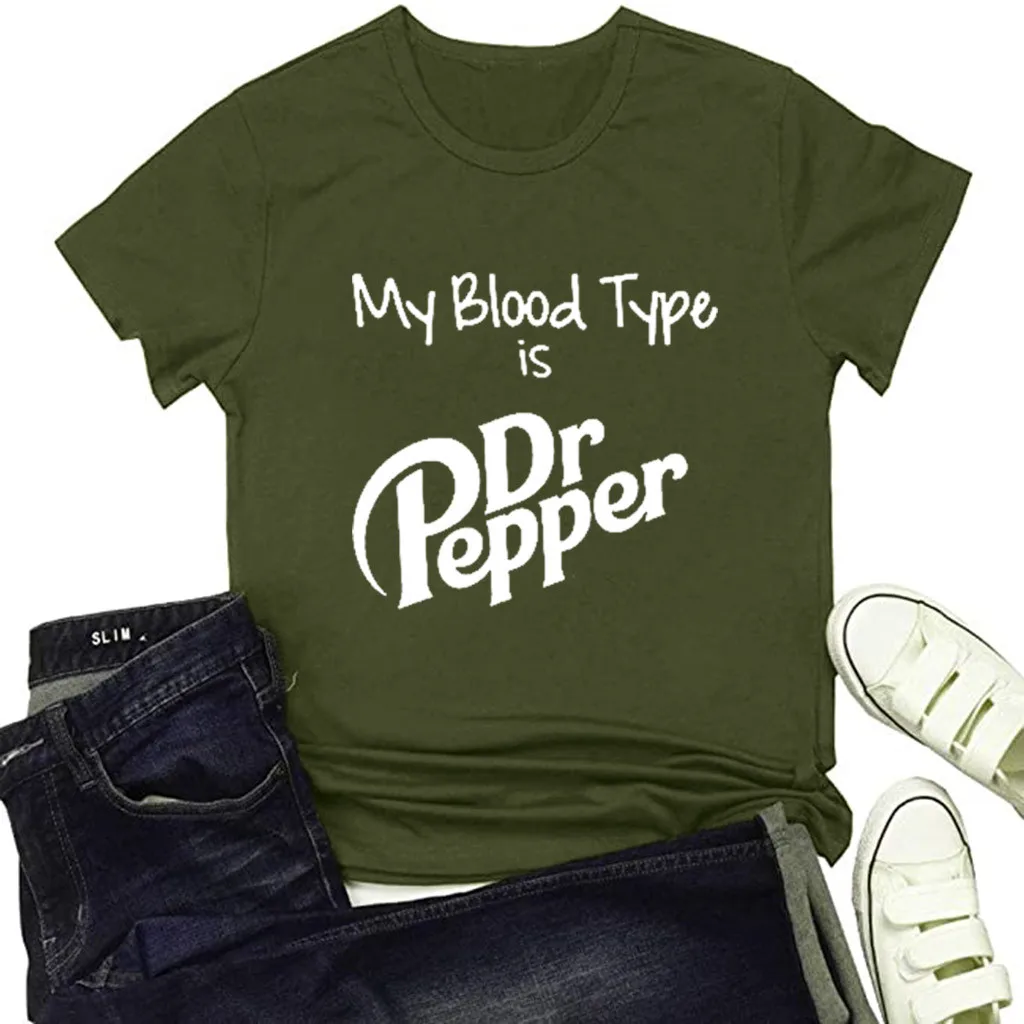 Женская футболка с коротким рукавом круглым вырезом и надписью |