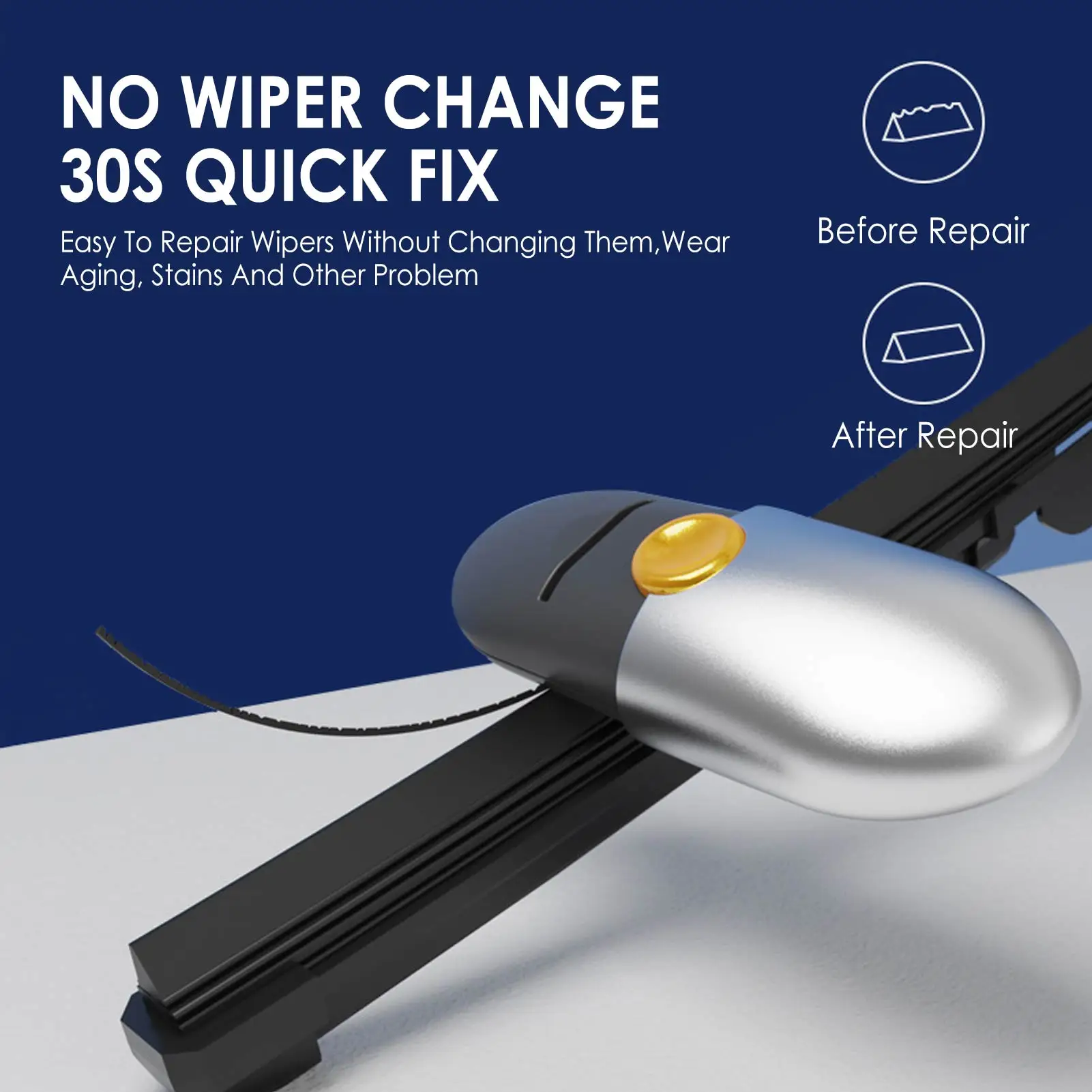 

New 2 In 1 Car Wiper Repair Tool Reusable Windscreen Wiper Blade Portable Wiperblade Cutter Regroove Tool Trimmer Restorer