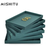mishitu pu leather lattice jewelry storage jewelry display tray ring pendant jewelry viewing tray props 35243 cm