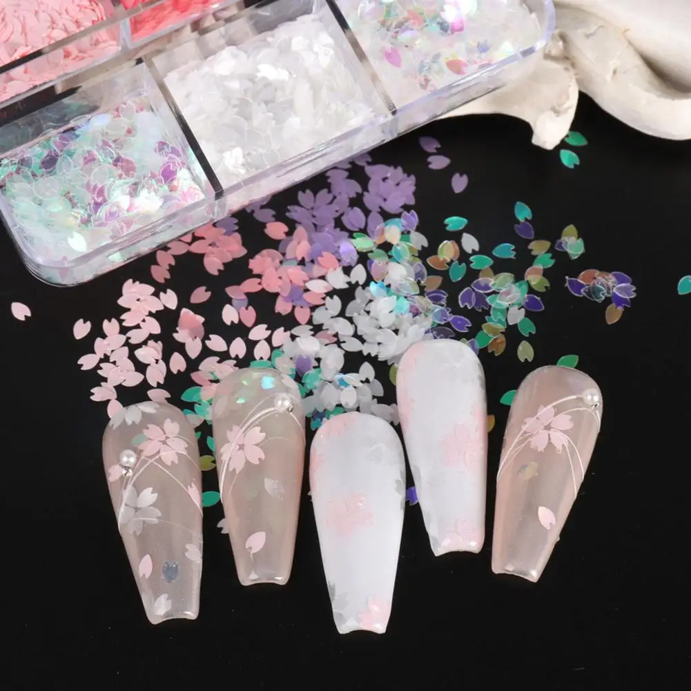 Блестки для нейл Арта (искусство украшения ногтей) 1 коробка Модная легкая