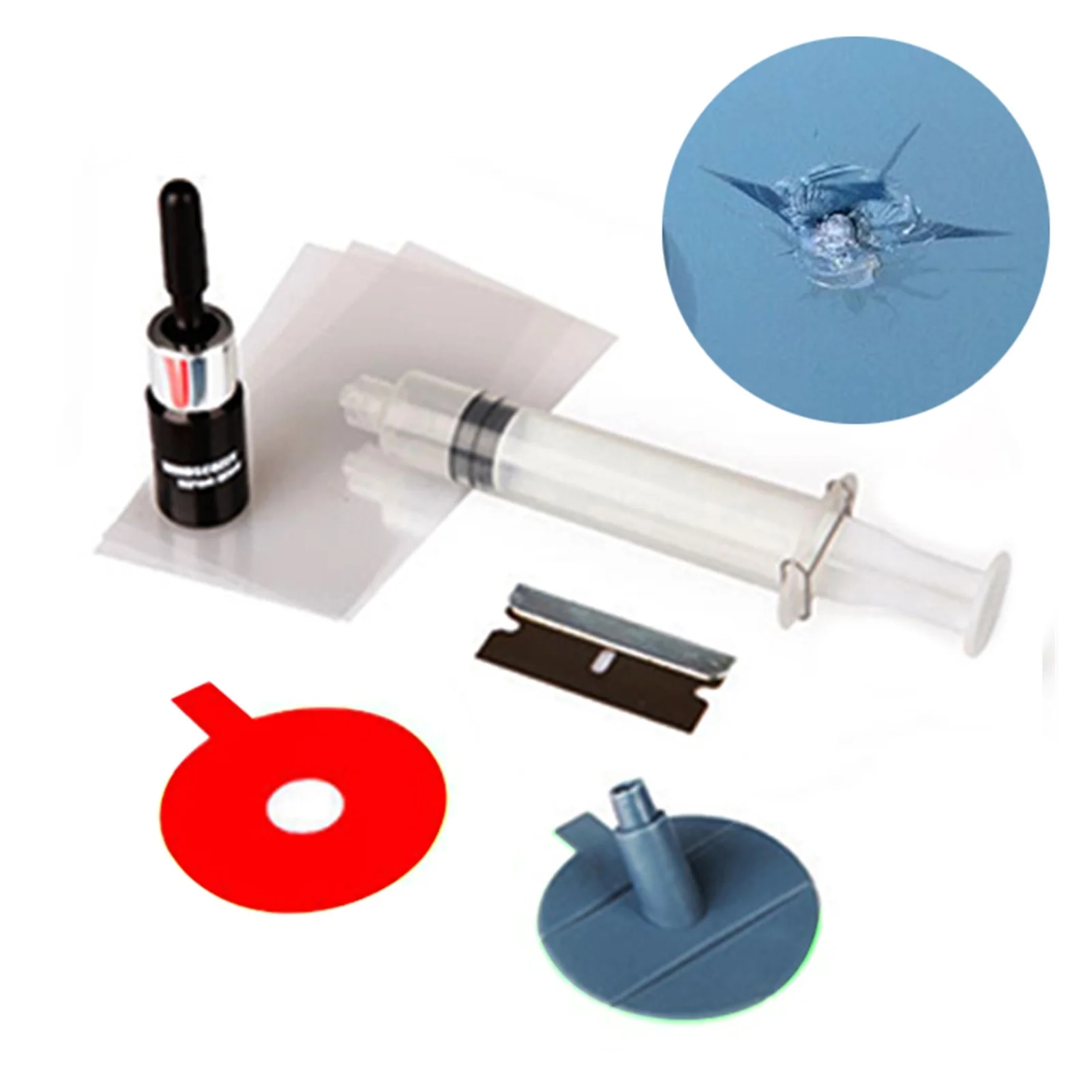 

DIY Car Windshield Repair Kit Tools Auto Glass Windscreen Repair Set Give Door Handle Protective Decorative Stickers