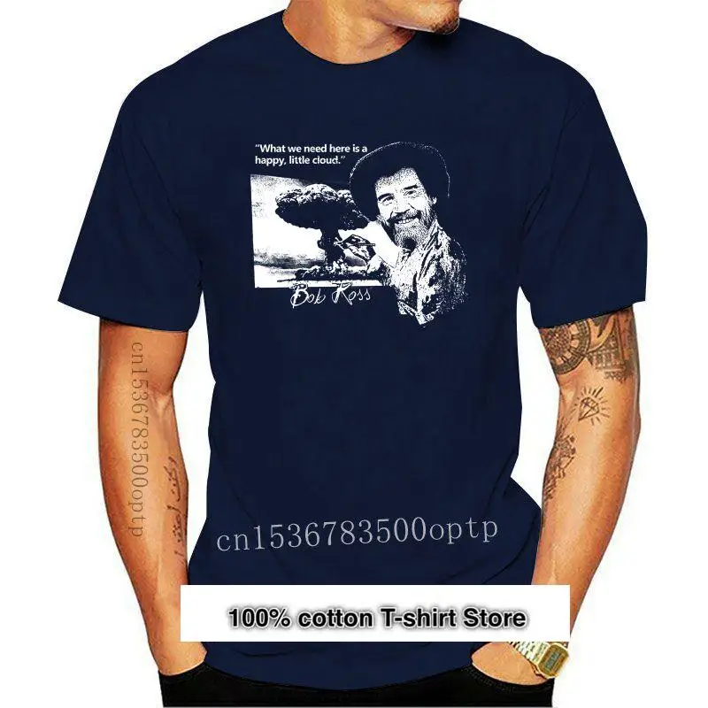 

Camiseta ajustada de Bob Ross para hombre, camisa divertida, feliz, pequeño hecho, regalo de Navidad, cumpleaños