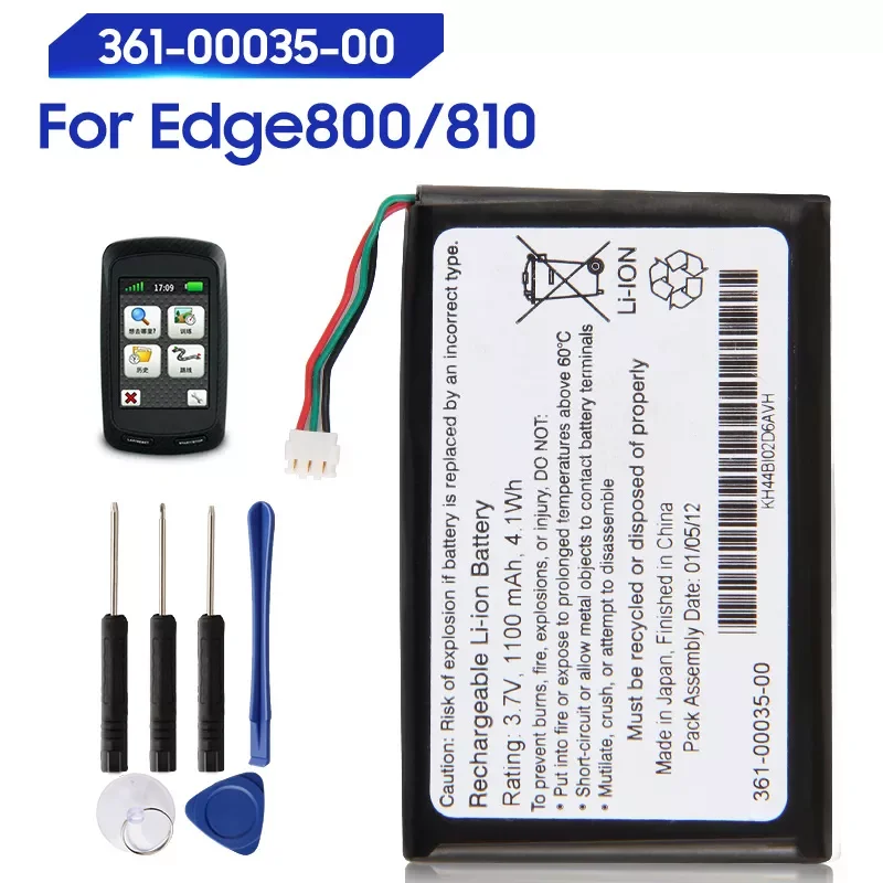

Original Replacement Battery For Garmin Edge 800 810 361-00035-00 361-00035-07 361-00035-03 Genuine Battery 1100mAh