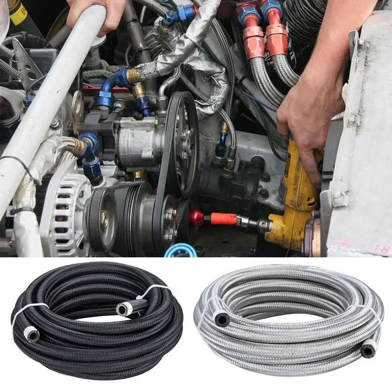 

Oil Cooler Tube Petrol High Pressure Uel Hose Oil Gas Hose Line Pipe Automobile Nylon Stainless Steel Peipe Refitted For AN4/6/8