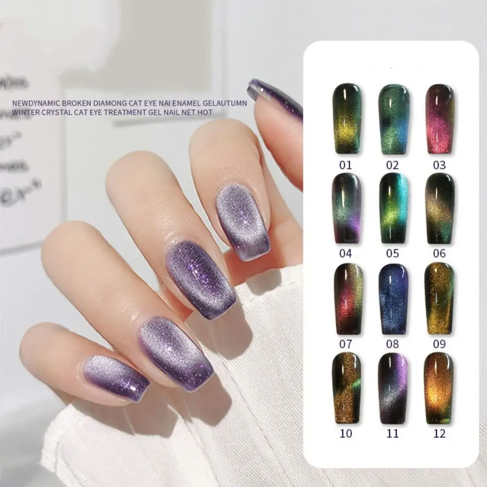 

Blue Crystal Cat Eye Rainbow Magnetic Gel Nail Polish Glue Variety Glue Nail Art Shiny Varnish UV Gel for Nail Art Design