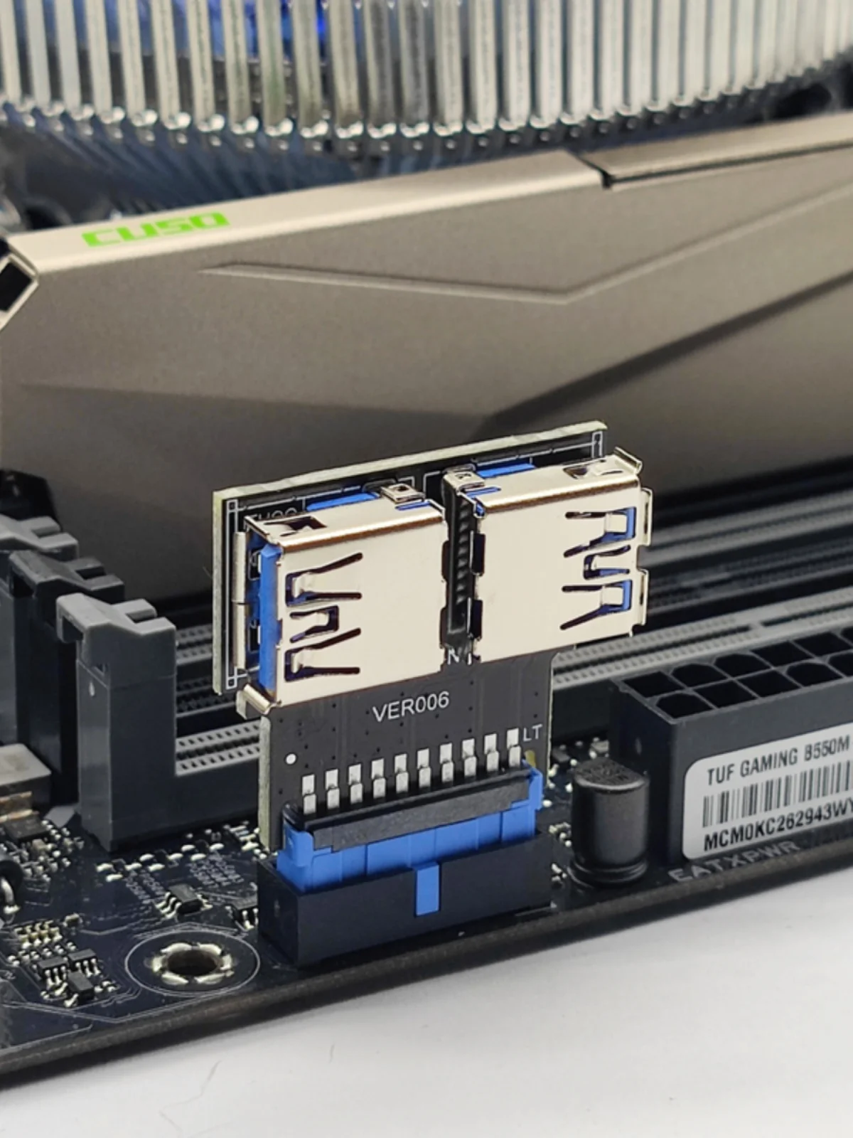 19Pin на Type C двойной USB A гнездовой передний разъем конвертер USB3.2Gen1 3 0 адаптер