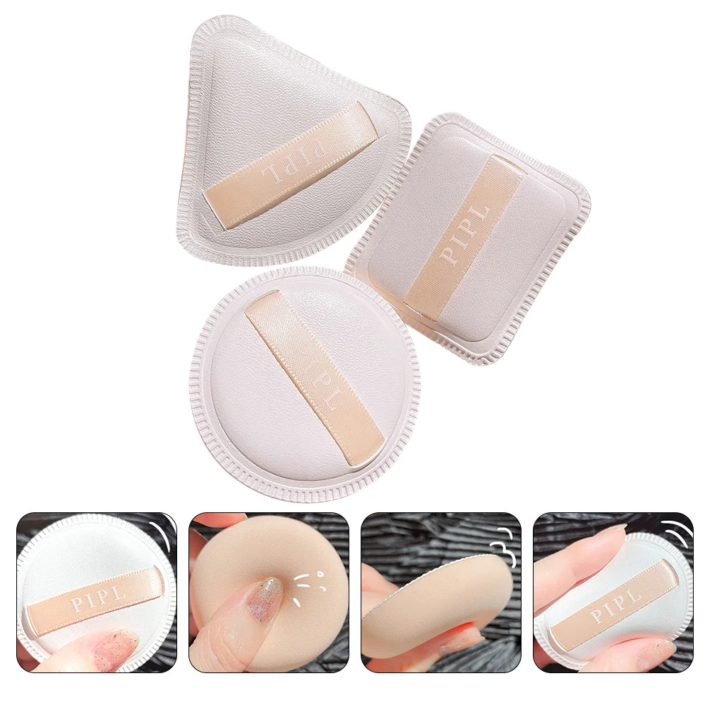 

3pcs Face Foundation Puffs Travel Home Comfortable Air Cushion Sponge Makeup Tools