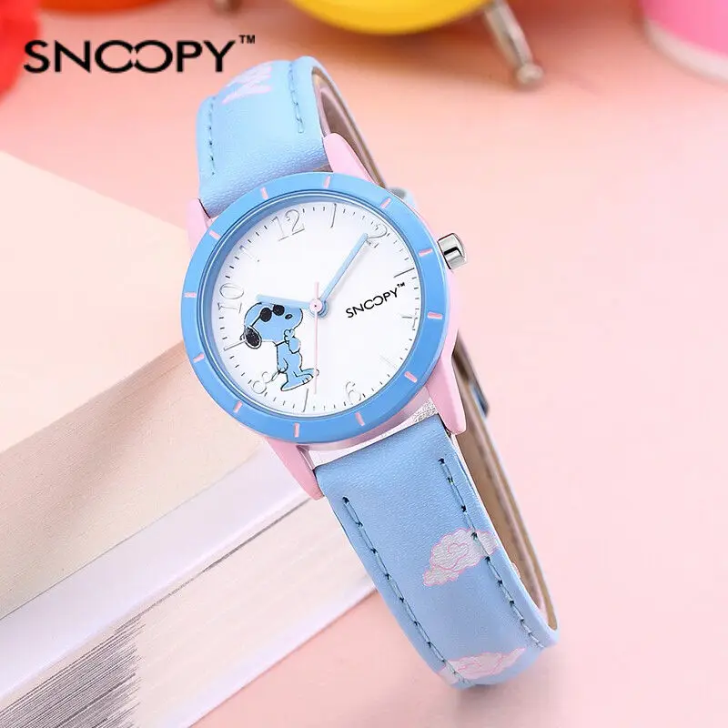 

Snoopy Children's Watch Primary School Girls Kindergarten Korean Simple Girl Cute Waterproof Girl Electronic Watch Watch
