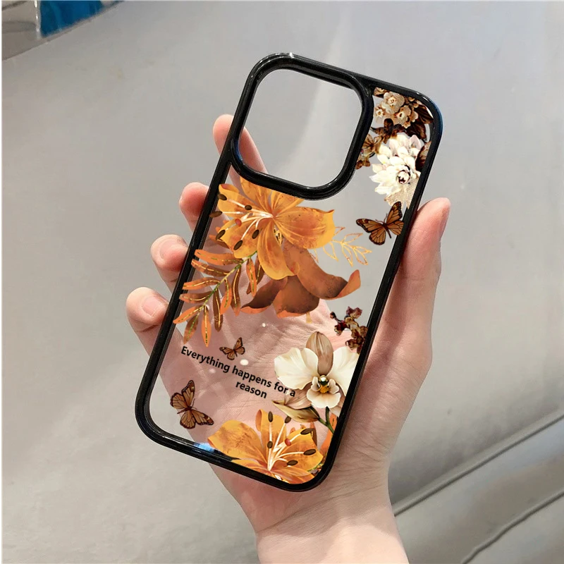 Фото Осенний чехол с цветочным принтом и бабочками для Samsung Galaxy S26 S25 FE S24 Plus S23 Ultra A57 A56 A37 A36 A16 A27 A26 A35 A55 A34 A15 №4