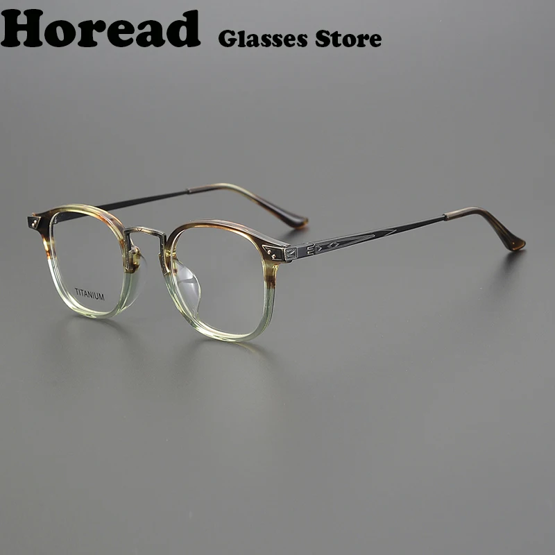 Винтажная оправа для очков ручной работы из ацетата и титана