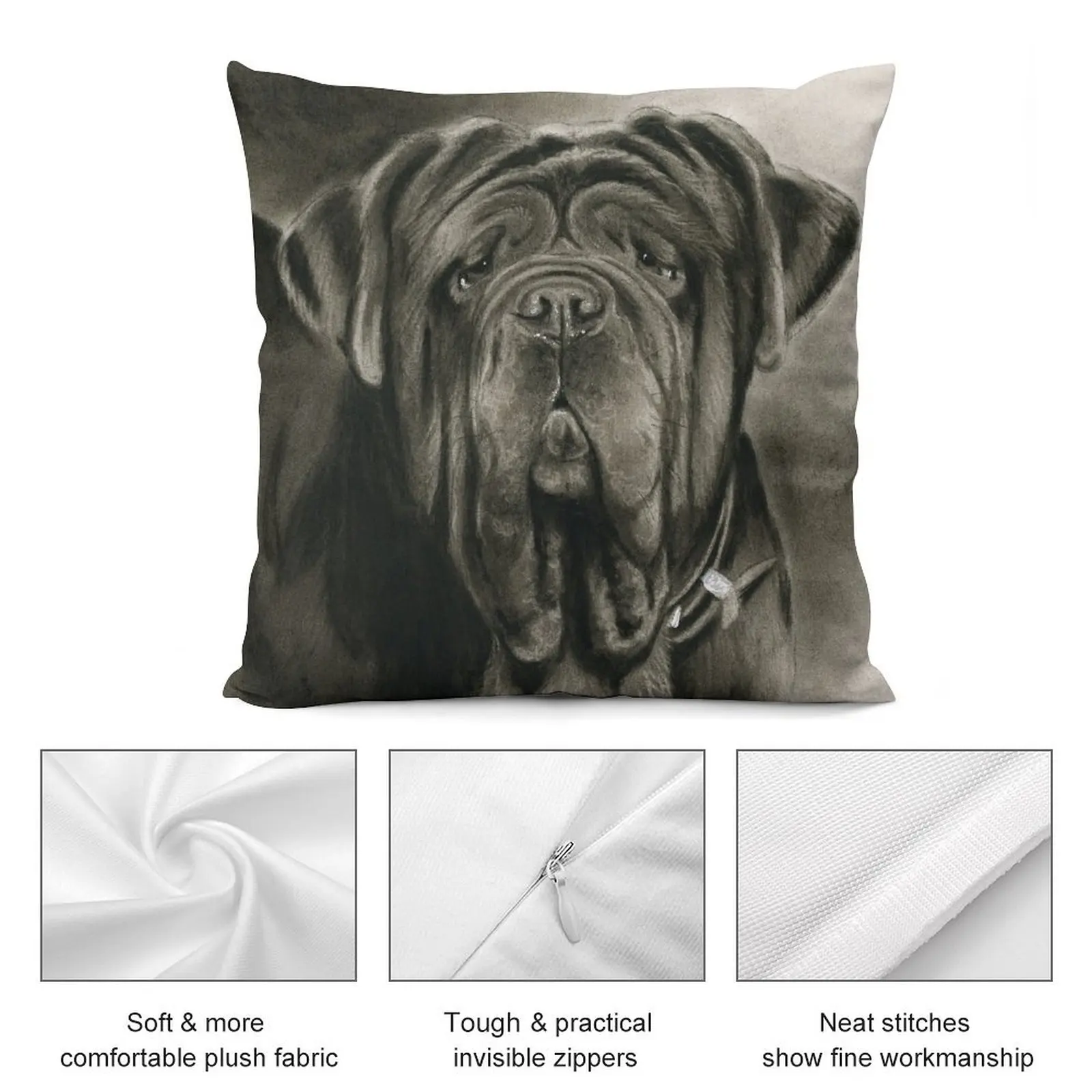 Неаполитан Мастиф Мастино Неапольтано Декоративная подушка Пледы Наволочки