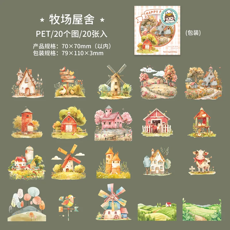 

Стикеры для скрапбукинга Alideco Happy Little Farm