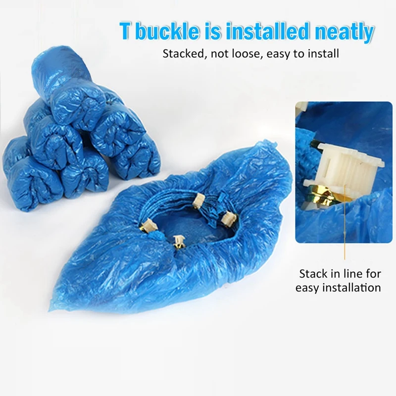 Одноразовая обувь с Т-образной пряжкой для автоматических дозаторов крышек