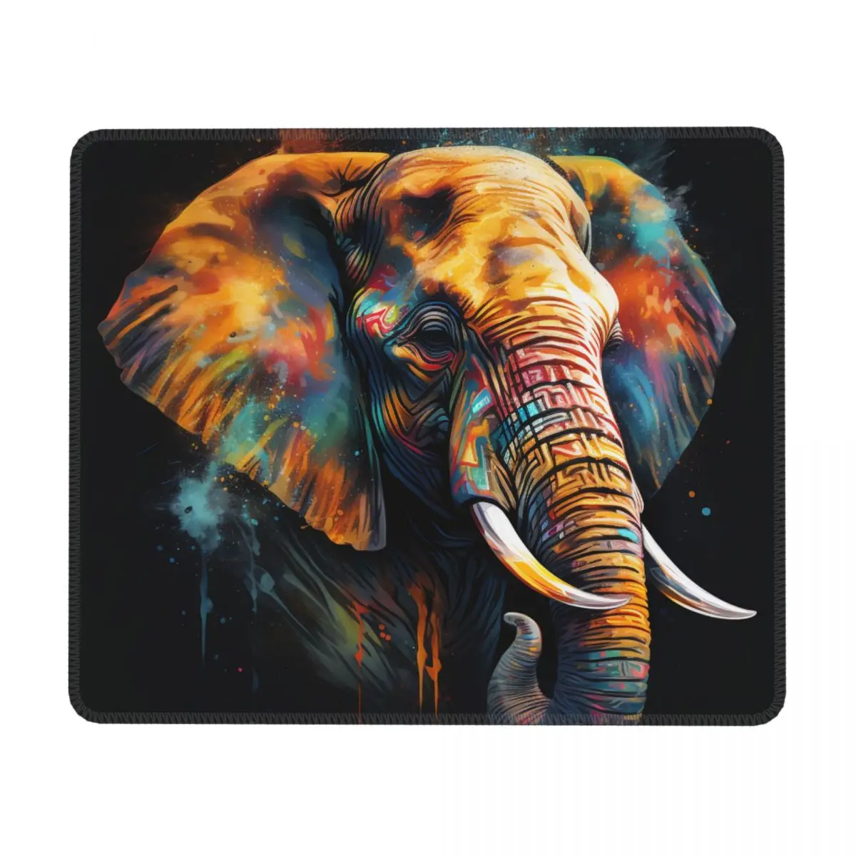 

Elephant Horizontal Print Mouse Pad Animal Head Rubber Desktop Mousepad Anti Fatigue Vintage Custom Mouse Pads