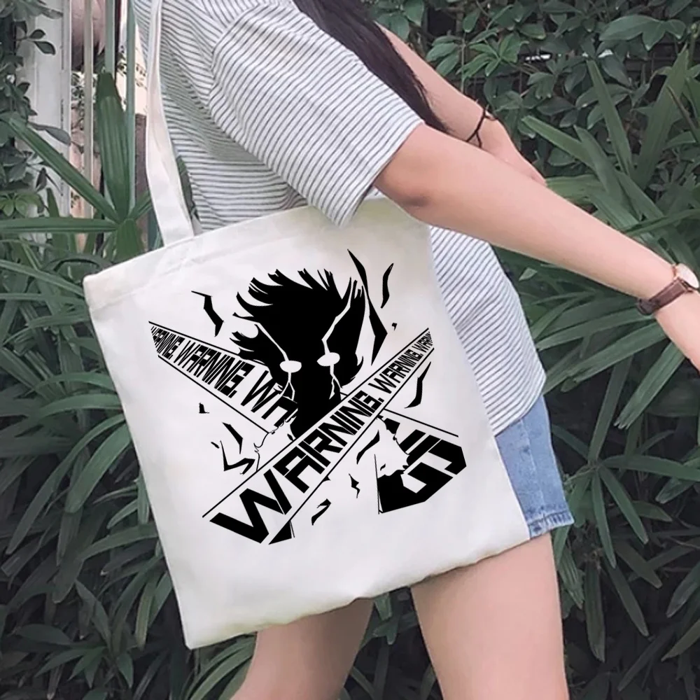 

mob psycho shopping bag shopper bolsas de tela grocery shopper bolso tote bag jute net fabric sacola grab