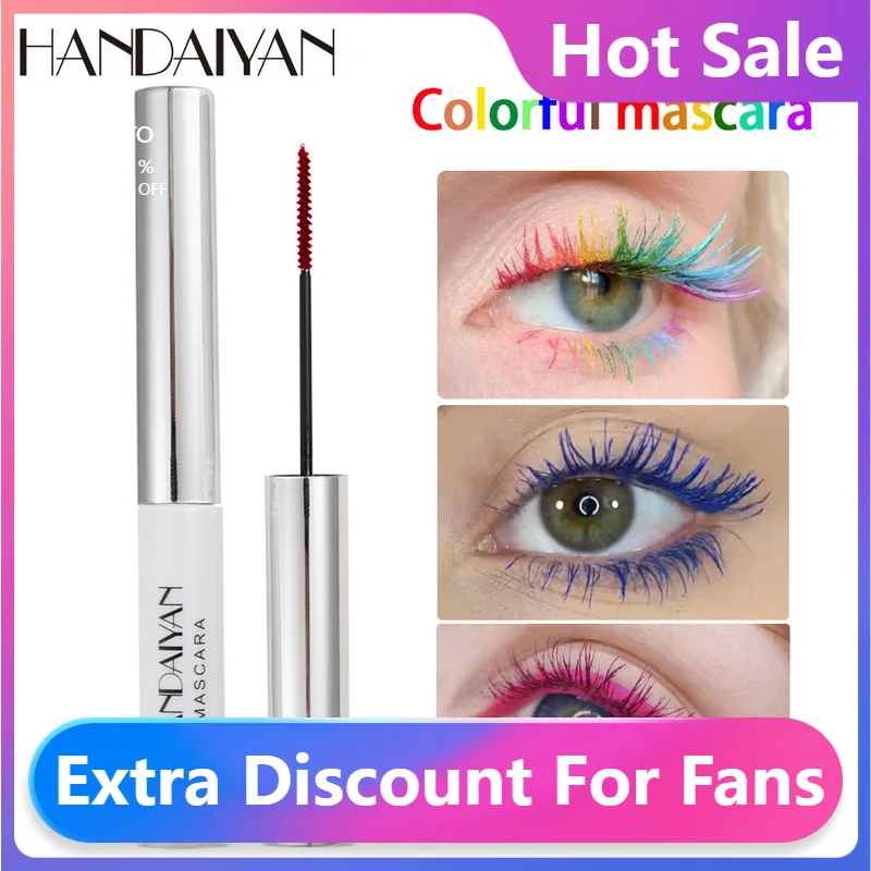 

NEW Stunning Colored Mascara Waterproof 4d Silk Fibre Express Mascara Eyelash Extensions Glitter Balck Blue Green Mascara
