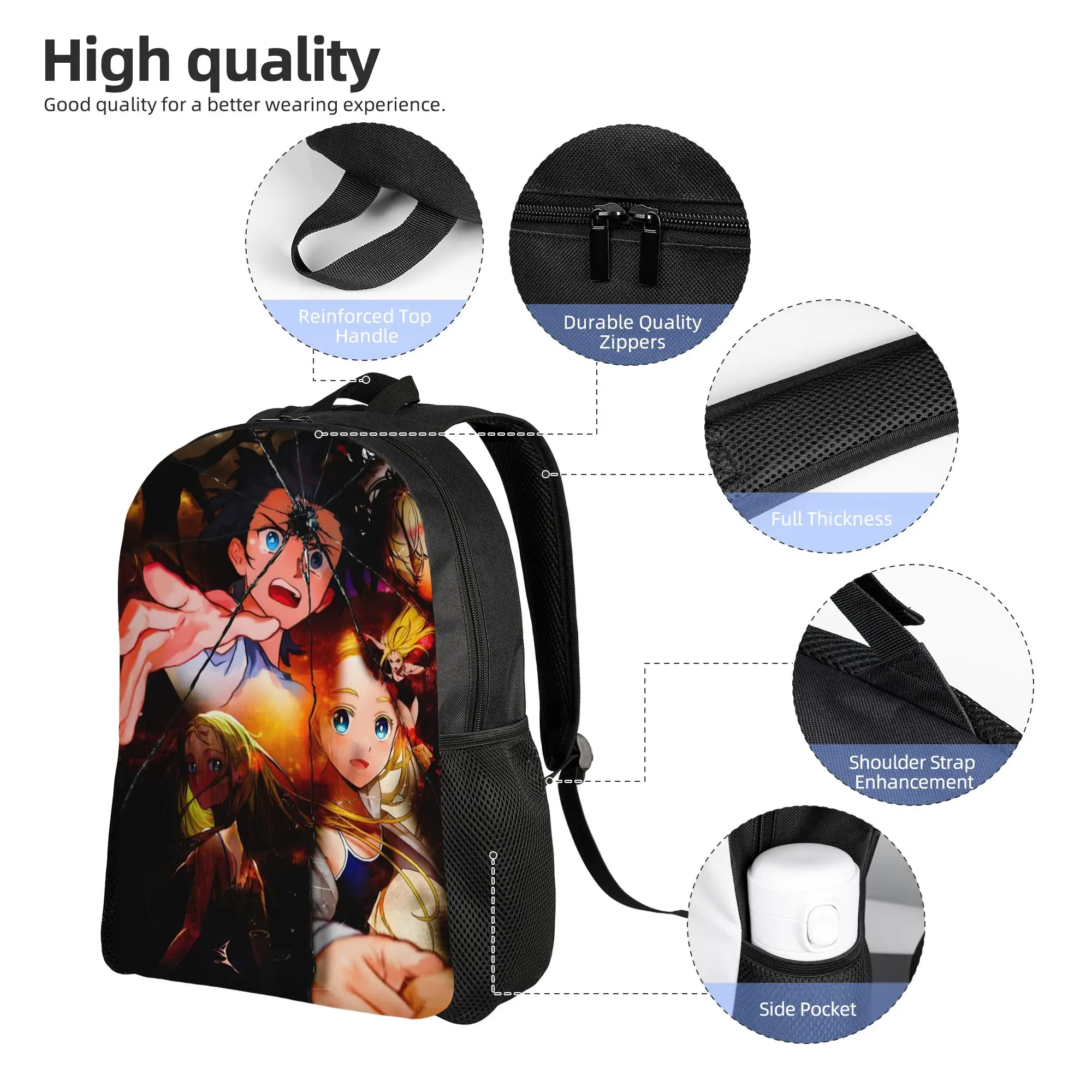 Фото Рюкзак Summer Time Rendering College Bag Broken Shinpei, 1 шт., для нового учебного года №3