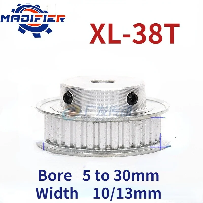 

XL 38 Teeth/T Boss Synchronous Belt Pulley BF Groove Width 10/13mm Inner Hole 5/6/8/10/12/14/15/16/17/18/19/20/22/24/25/28/30mm