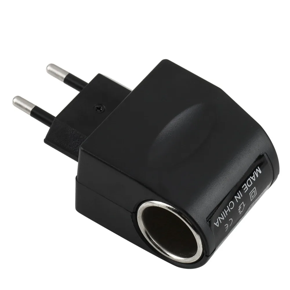 

Universal Plastic + Metal 110V-240V 50-60Hz AC to 12V DC EU Car Power Adapter Adaptor Converter Cigar ette Lighter