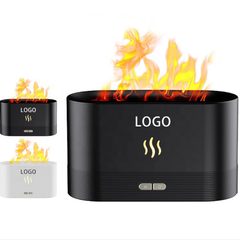 

2022 Portable Aromatherapy Essential Oils Electric Ultrasonic usb Fire Air Humidifier Simulation 3d Flame Aroma Diffuser