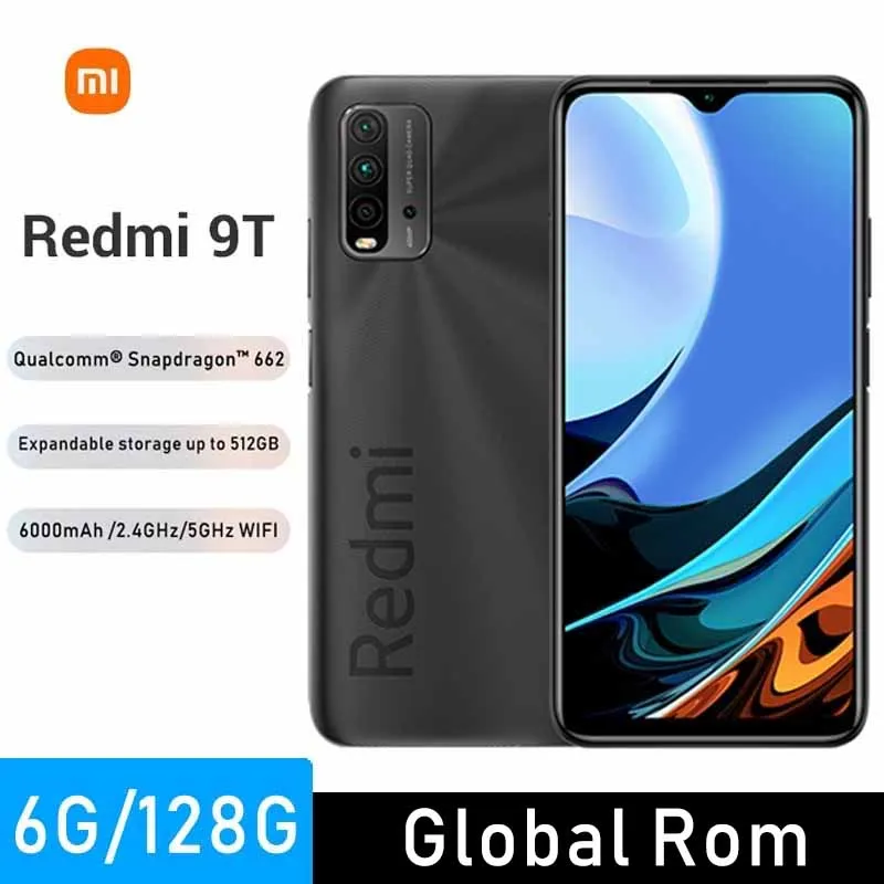 Смартфон Xiaomi Redmi 9T с глобальной прошивкой 6 ГБ 128 Snapdragon 662 48MP Quad Camera 6000 мАч экран 53