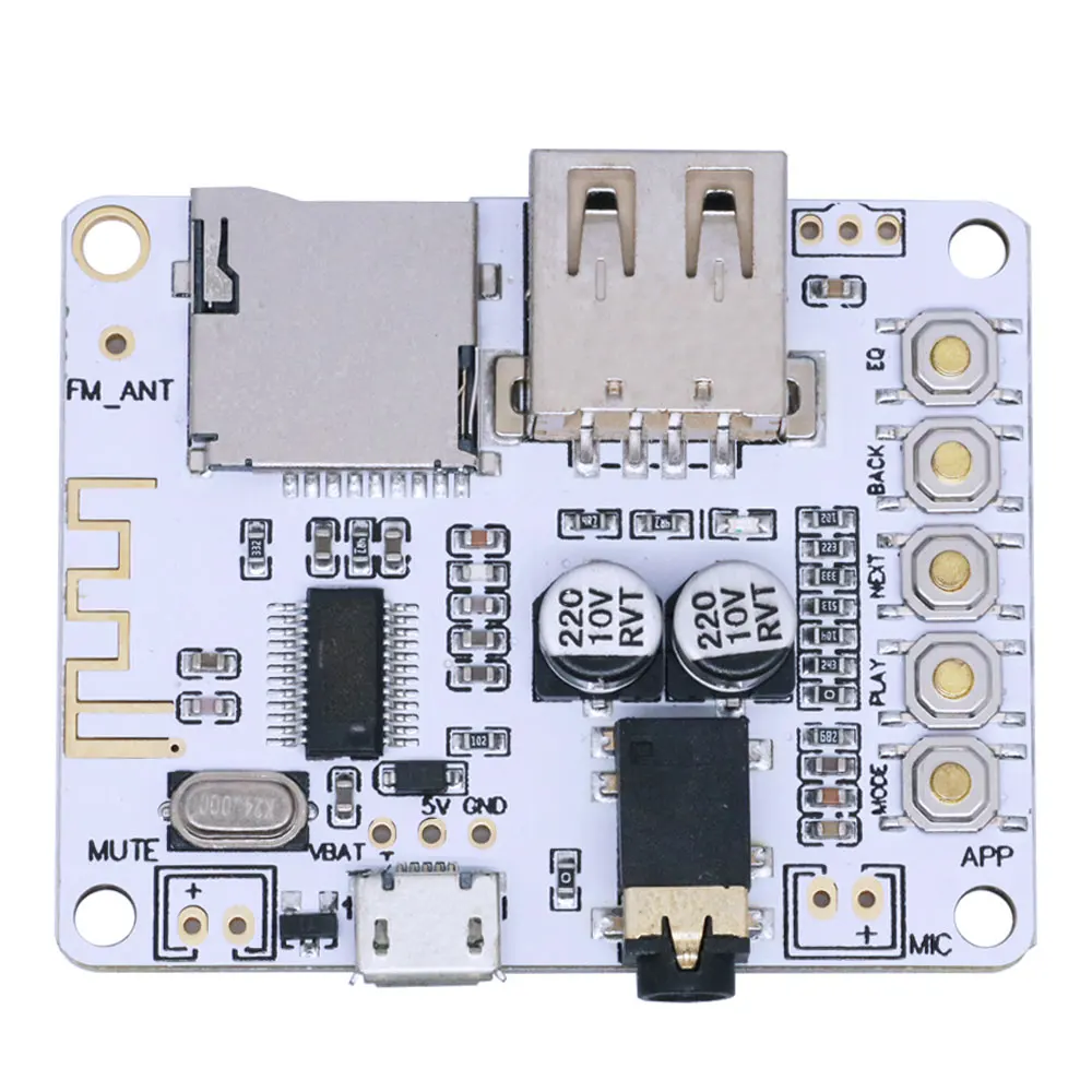 Плата аудиоресивера Bluetooth с USB-разъемом для TF-карты декодирование