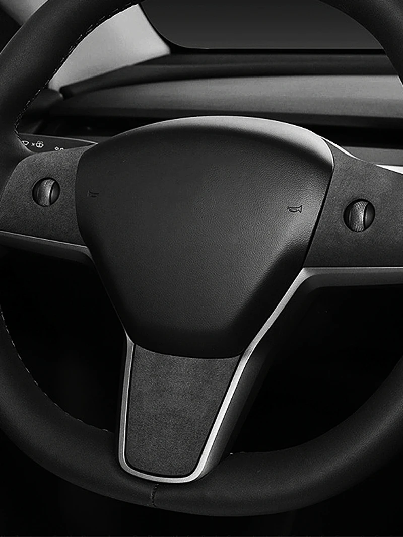 Алькантара для Tesla Model 3 2017-2022 Y 2021-2024 нашивки на руль накладка наклейка украшение
