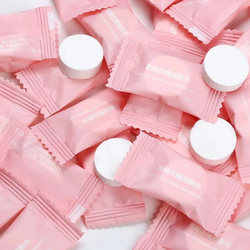 

20/30pcs Compressed Towel Disposable Washcloth Disposable Face Towel Travel Portable Facial Cleansing Small Square Towel