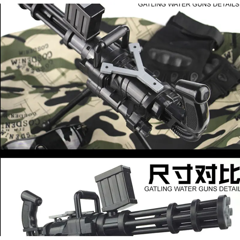 Черная мягкая пуля ручной пистолет Gatling игрушечный ручная пластиковая игрушка