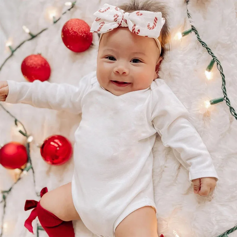 Детская одежда из 100% хлопка однотонные белые боди с длинным рукавом комбинезон