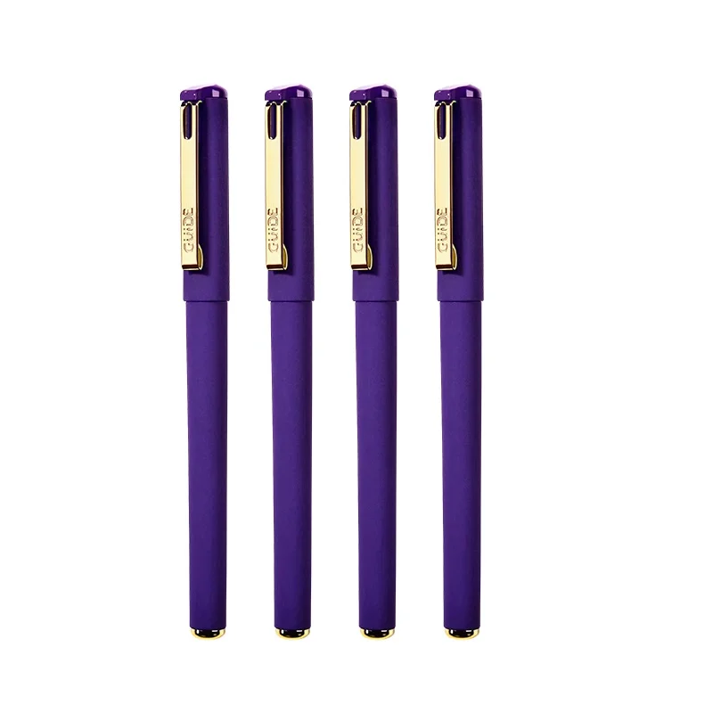 Гелевые ручки пластиковые фиолетовые 4 штуки