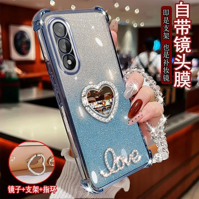 Фото 3D-чехол-браслет Love Mirror для OnePlus One Plus 1+ Turbo 6V 6 6T 5 4 3 2 Pro, противоударный, с блестками, силиконовый, с гальваническим покрытием №5