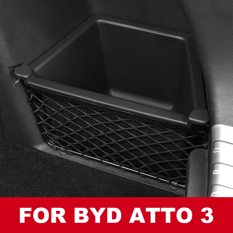 For Byd Atto 3 2022 2023 Car Trunk Side Storage Box Flocking Pad Partition And Sorting Storage