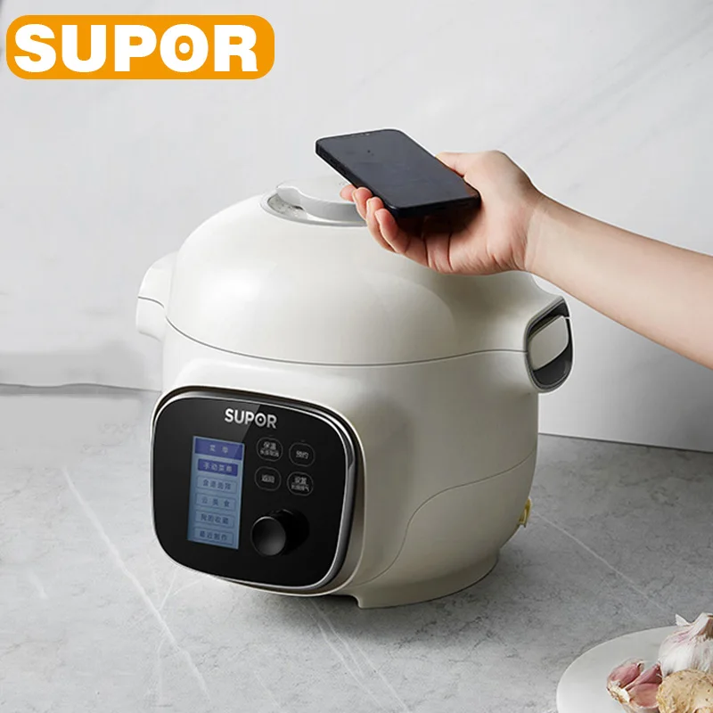 

SUPOR Smart Electric Pressure Cooker 3L Capacity 100kPa Multipurpose Rice Cooker 50 Multi-function Menu NFC Cloud Recipes