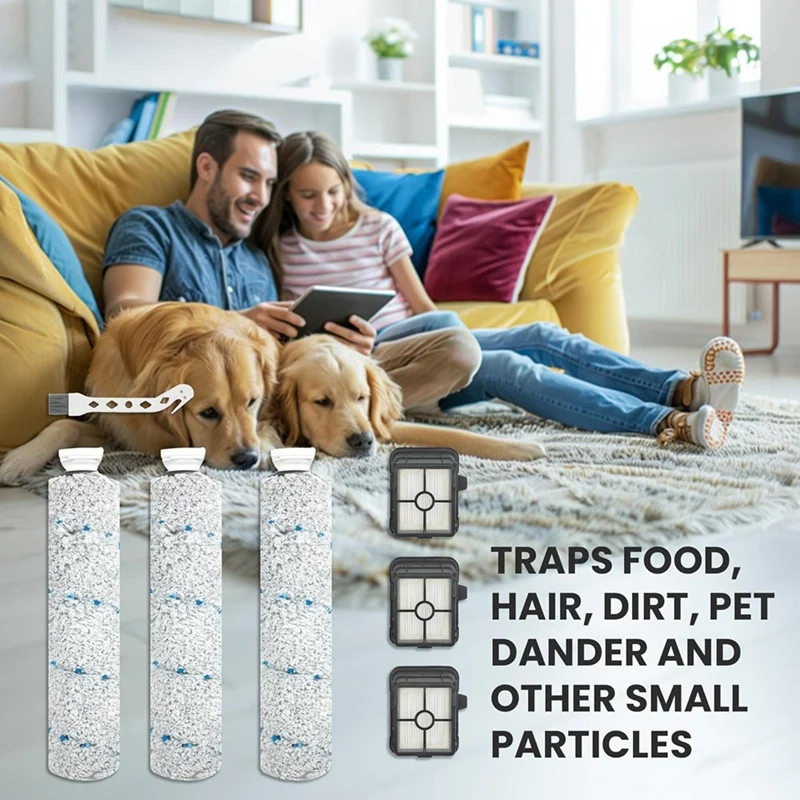 3 шт./упаковка ЩЕТОЧНЫЕ рулоны 2787 и вакуумные фильтры 1866 совместимые с Bissell Crosswave Max