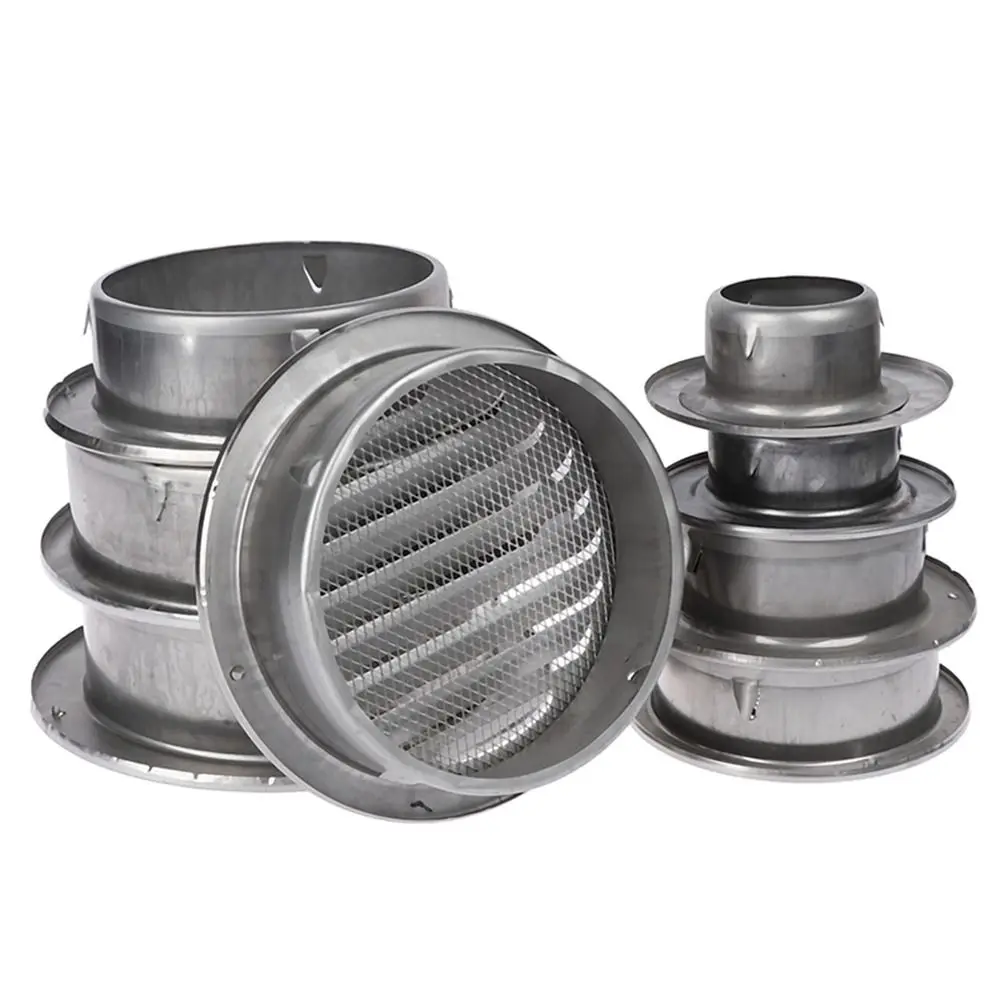 

1PC Stainless Steel Exterior Wall Air Vent Grille Round Ducting Ventilation Grilles Air Circulation Ducting Ventilation Grilles