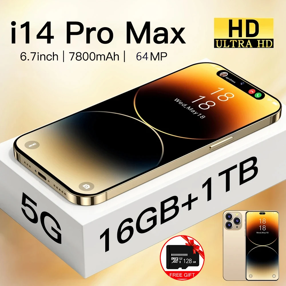 

Смартфон I14 Pro Max, 2023 дюйма, Face Id, 16 ГБ + 1 ТБ
