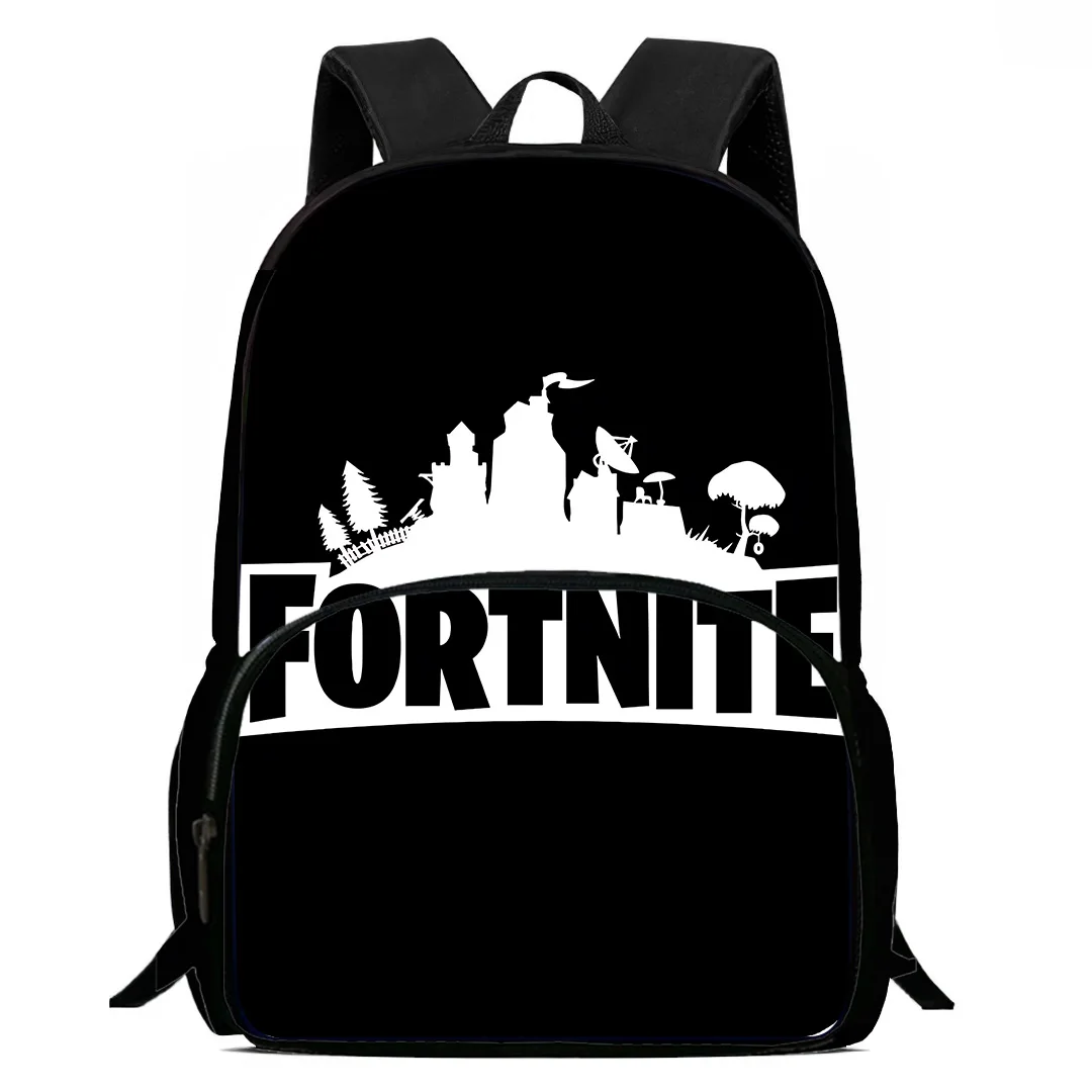 Фото Новые детские рюкзаки для игр FortniteS, подарок на день рождения для мальчиков и девочек, школьные сумки для детей, прочный рюкзак большой вместимости для кемпинга №2