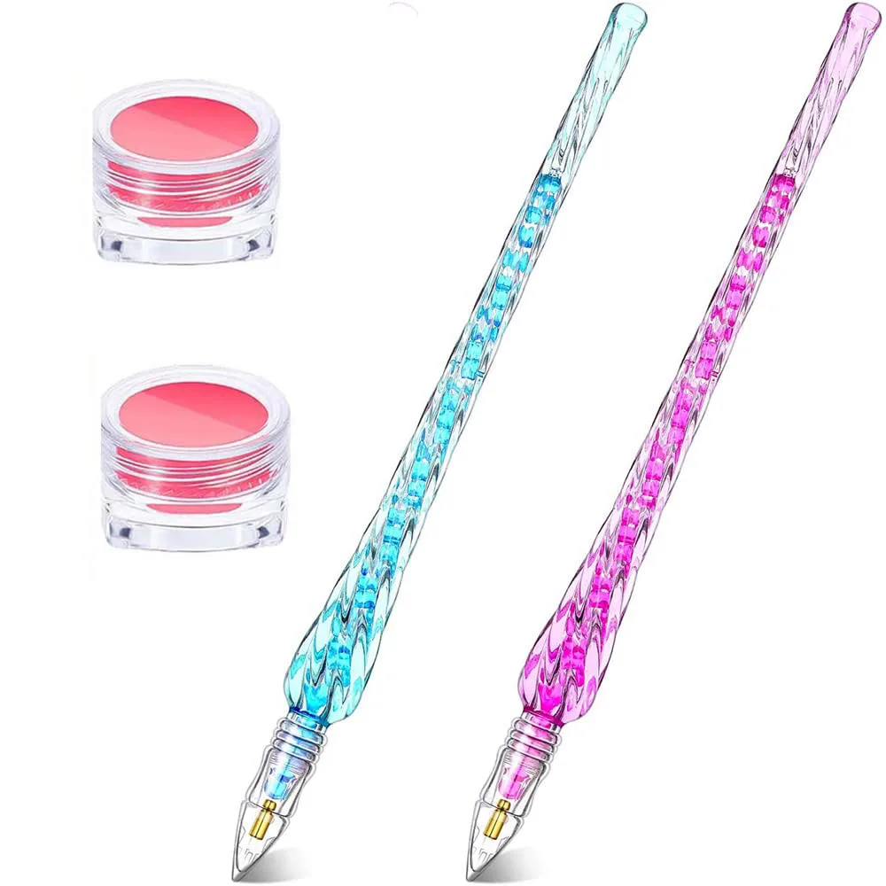 

5D DIY Diamond Painting Pen Tool Point Drill Pen With Wax Colorful Diamond Embroidery Accessories